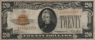 United States 20 Dollars, 1928 P-401 obverse