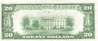 United States 20 Dollars, 1928 P-422 reverse