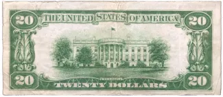 United States 20 Dollars, 1928 P-422 reverse
