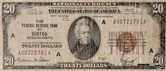 United States 20 Dollars, 1929 P-397 obverse