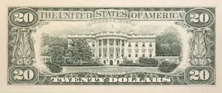 United States 20 Dollars, 1990-1995 P-487 reverse