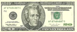 United States 20 Dollars, 1996-2001 P-501 obverse