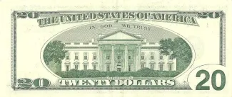 United States 20 Dollars, 1996-2001 P-501 reverse