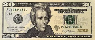 United States 20 Dollars, 2004-2021 P-521 obverse