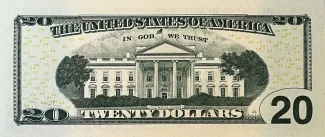 United States 20 Dollars, 2004-2021 P-521 reverse