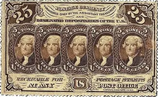 United States 25 Cents, 1862 P-99 obverse