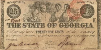United States 25 Cents, 1863 obverse