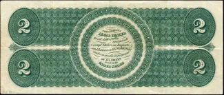 United States 2 Dollars, 1862 P-129 reverse