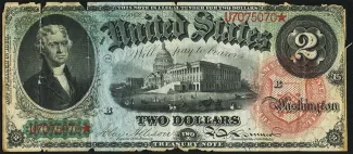 United States 2 Dollars, 1869 P-145 obverse
