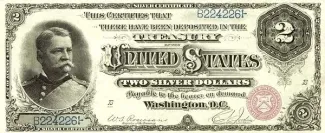 United States 2 Dollars, 1886 P-322 obverse
