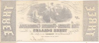 United States 3 Dollars, 1863 reverse