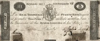Puerto Rico 3 Pesos, 1815 P-5