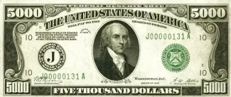 United States 5,000 Dollars, 1928 P-427 obverse