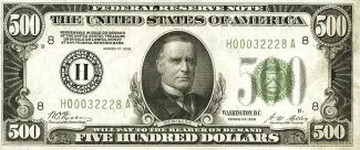 United States 500 Dollars, 1928 P-425 obverse