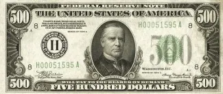 United States 500 Dollars, 1934 P-425 obverse