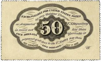 United States 50 Cents, 1862 P-100 reverse