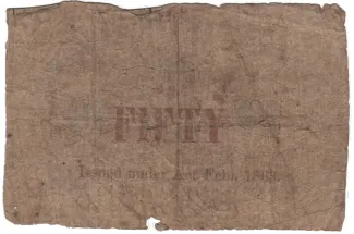 United States 50 Cents, 1863 reverse