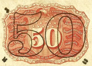 United States 50 Cents, 1863 P-104 reverse