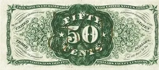 United States 50 Cents, 1863 P-112 reverse
