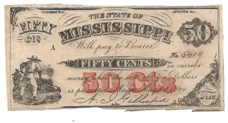 United States 50 Cents, 1864 obverse