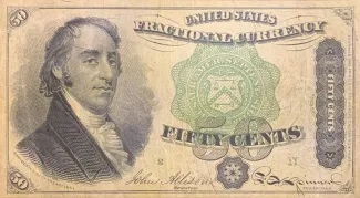 United States 50 Cents, 1869-1875 P-121 obverse