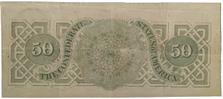 United States 50 Dollars, 1863 P-57 reverse