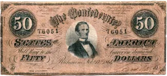 United States 50 Dollars, 1864 P-70 obverse