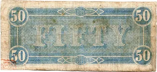 United States 50 Dollars, 1864 P-70 reverse