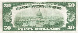 United States 50 Dollars, 1928 P-423 reverse
