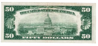 United States 50 Dollars, 1929 P-398 reverse