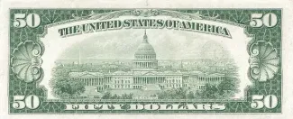 United States 50 Dollars, 1950 P-441 reverse