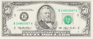 United States 50 Dollars, 1990-1993 P-488 obverse