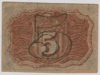 United States 5 Cents, 1863 P-101 reverse
