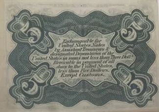 United States 5 Cents, 1863 P-106 reverse