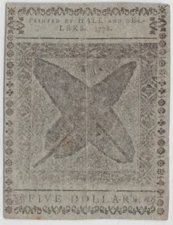 Pre-federal and private/territorial 5 Dollars, 1778 reverse