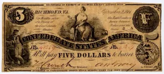 United States 5 Dollars, 1861 P-36 obverse