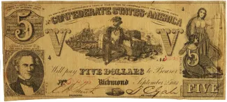 United States 5 Dollars, 1861 P-37 obverse