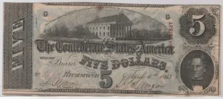 United States 5 Dollars, 1862-1863 P-51 obverse