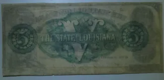 United States 5 Dollars, 1863 reverse