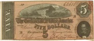 United States 5 Dollars, 1864 P-67 obverse