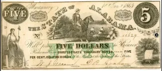 United States 5 Dollars, 1864 obverse