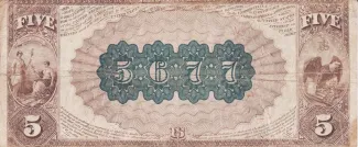 United States 5 Dollars, 1882 reverse
