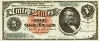 United States 5 Dollars, 1886 P-323 obverse