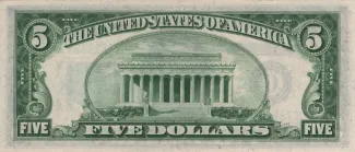 United States 5 Dollars, 1928-1934 P-429 reverse