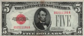 United States 5 Dollars, 1928 P-379 obverse