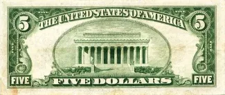 United States 5 Dollars, 1928 P-420 reverse
