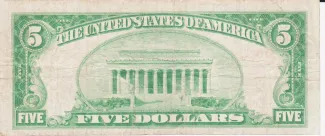 United States 5 Dollars, 1929 reverse