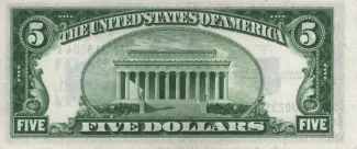 United States 5 Dollars, 1934 P-414 reverse