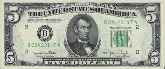 United States 5 Dollars, 1950 P-438 obverse
