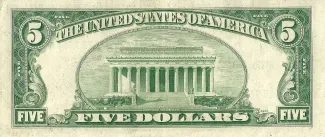 United States 5 Dollars, 1953 P-417 reverse